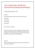 TEAS 7 SCIENCE EXAM - 300 PRACTICE &NewLine;QUESTIONS WITH ANSWERS AND RATIONALES 