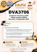 DVA3706 Assignment 2 &lpar;COMPLETE ANSWERS&rpar; Semester 2 2026 - DUE 14 September 2026