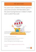 NSG 3600 Exam 3 Pediatrics Review questions &NewLine;and correct answers with Rationales&sol; Galen &NewLine;NSG 3600 Nursing Practice in Children&rsquo;s Health &NewLine;Exam 4 Latest Prep Guide 