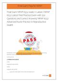 Final Exam NRNP 6552 week 11 Latest &sol; NRNP &NewLine;6552 Latest Final Practice Exam with 350 &NewLine;Questions and Correct Answers&sol; NRNP 6552 &NewLine;Advanced Nurse Practice in Reproductive &NewLine;Health &NewLine; 