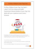 NUR631 Midterm Exam Prep Test Bank 1 &NewLine;Latest &sol; NUR 631 Advanced Health &NewLine;Assessment Newest Midterm Exam Prep Test &NewLine;Bank with 300&plus; Questions and Correct &NewLine;Answers 