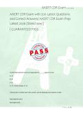 AAERT CDR Exam with 200 Latest Questions &NewLine;and Correct Answers&sol; AAERT CDR Exam Prep &NewLine;Latest 2026 &lpar;Brand new&excl;&rpar; &NewLine;&vert; GUARANTEED PASS 