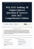 WGU D215 Auditing All Chapter Quizzes Questions & Answers 2026&sol;2027 Comprehensive Edition &lpar;1&rpar;