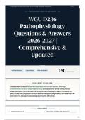 WGU D236 Pathophysiology Questions & Answers 2026-2027 Comprehensive & Updated