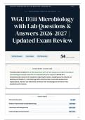 WGU D311 Microbiology with Lab Questions & Answers 2026&sol;2027 Updated Exam Review &lpar;1&rpar;