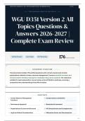 WGU D351 Version 2 All Topics Questions & Answers 2026-2027 Complete Exam Review