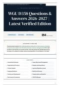 WGU D358 Questions & Answers 2026&sol;2027 Latest Verified Edition &lpar;1&rpar;