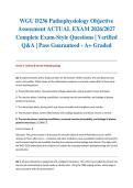 WGU D236 Pathophysiology Objective Assessment ACTUAL EXAM 2026&sol;2027 &vert; Complete Exam-Style Questions &vert; Verified Q&A &vert; Pass Guaranteed - A&plus; Graded&NewLine;&NewLine;