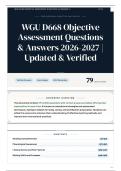 WGU D668 Objective Assessment Questions & Answers 2026&sol;2027 Updated & Verified &lpar;1&rpar;