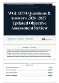 WGU D774 Questions & Answers 2026-2027 Updated Objective Assessment Review