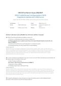 CRCR TEST REVIEW EXAM 2026&sol;2027 &vert; Certified Revenue Cycle Representative &vert; Verified Questions & Answers &vert; Pass Guaranteed - A&plus; Graded&NewLine;&NewLine;