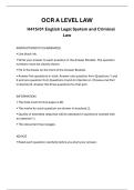 OCR Alevel law 2027 predicted paper 1 - criminal