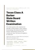 TEXAS CLASS A BARBER STATE BOARD 6TH EDITION 2026&sol;2027 &vert; Written Exam Verified Q&A &vert; Pass Guaranteed - A&plus; Graded&NewLine;&NewLine;
