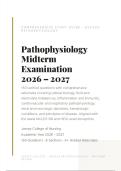 PATHOPHYSIOLOGY MIDTERM EXAM 2026&sol;2027 &vert; Jersey College Study Guide &vert; Verified Q&A &vert; Pass Guaranteed - A&plus; Graded&NewLine;&NewLine;