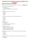 Test Bank for An Introduction to Brain and Behavior&comma; 6th Edition &vert; Comprehensive Exam Prep