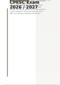 CPESC ACTUAL EXAM 2026&sol;2027 &vert; Certified Professional Erosion & Sediment Control &vert; Latest Updated Q&A &vert; Pass Guaranteed - A&plus; Graded&NewLine;&NewLine;