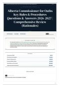 Alberta Commissioner for Oaths Key Rules & Procedures Questions & Answers 2026-2027 Comprehensive Review &lpar;Rationales&rpar;