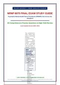 NRNP 6675 Practice Questions & Rationales&colon; PMHNP Study Guide&NewLine;&NewLine;