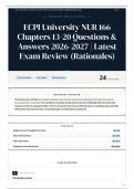 ECPI University NUR 166 Chapters 13-20 Questions & Answers 2026-2027 Latest Exam Review &lpar;Rationales&rpar;