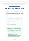 RN HESI Pharmacology V1 Exam Study Guide &lpar;2026&rpar;&colon; Practice Questions & Rationales&NewLine;&NewLine;