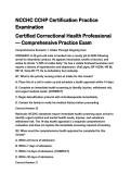 &colon; NCCHC CCHP Certification Practice Examination &ndash; Certified Correctional Health Professional Comprehensive Practice Exam