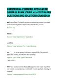 COMMERCIAL PESTICIDE APPLICATOR&NewLine;GENERAL EXAM SCRIPT 2026 TEST PAPER&NewLine;QUESTIONS AND SOLUTIONS GRADED A&plus;