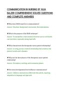 COMMUNICATION IN NURSING BY JULIA&NewLine;BALZER COMPREHENSIVE SOLVED QUESTIONS&NewLine;AND COMPLETE ANSWERS