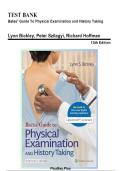 Test Bank for Bates&rsquo; Guide to Physical Examination and History Taking&comma; 13th Edition &vert; Lynn S&period; Bickley &vert; Comprehensive Exam Prep