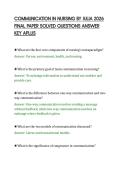 COMMUNICATION IN NURSING BY JULIA 2026&NewLine;FINAL PAPER SOLVED QUESTIONS ANSWER&NewLine;KEY APLUS