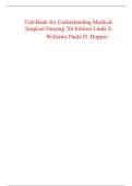 Test Bank for Understanding Medical-Surgical Nursing 7th Edition by Linda S&period; Williams & Paula D&period; Hopper &ndash; Comprehensive Exam Preparation Study Guide