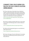 COMMUNITY PUBLIC HEALTH NURSING 2026&NewLine;PRACTICE TEST PACK COMPLETE SOLUTIONS&NewLine;VERIFIED INSIGHTS