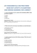 ATI Fundamentals CMS Proctored Exam 2027 &vert; 210 Practice Questions & Answers