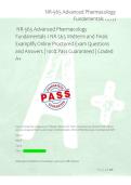 NR-565 Advanced Pharmacology &NewLine;Fundamentals 1 NR 565 Midterm and Finals &NewLine;Examplify Online Proctored Exam Questions &NewLine;and Answers &vert; 100&percnt; Pass Guaranteed &vert; Graded &NewLine;A&plus;  