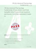 NR-565 Advanced Pharmacology &NewLine;Fundamentals NR 565 Midterm and Finals &NewLine;Examplify Online Proctored Exam Questions &NewLine;and Answers &vert; 100&percnt; Pass Guaranteed &vert; Graded &NewLine;A&plus;  
