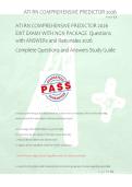 ATI RN COMPREHENSIVE PREDICTOR 2026 &NewLine;EXIT EXAM1 WITH NGN PACKAGE  Questions &NewLine;with ANSWERs and Rationales 2026 