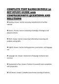 COMPLETE TEST BANKS BUNDLE 32&NewLine;SET STUDY GUIDE 2026&NewLine;COMPREHENSIVE QUESTIONS AND&NewLine;SOLUTIONS
