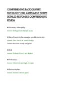 COMPREHENSIVE RADIOGRAPHIC&NewLine;PATHOLOGY 2026 FINAL PAPER SOLVED&NewLine;QUESTIONS ANSWER KEY APLUS