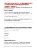 WGU D115 CRAM STUDY GUIDE 4 2026&sol;2027 &vert; ADVANCED PATHOPHYSIOLOGY Q&A & VERIFIED ANSWERS