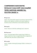 COMPREHENSIVE RADIOGRAPHIC&NewLine;PATHOLOGY EXAM SCRIPT 2026 EXAMPREP&NewLine;TESTED QUESTIONS ANSWERS FULL&NewLine;SOLUTION GRADED A&plus;
