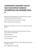 COMPREHENSIVE ASSESSMENT SHADOW&NewLine;HEALTH 2026 REVISION WORKBOOK&NewLine;DOCUMENTATION AND ASSESSMENT SKILLS&NewLine;A&plus;