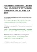 COMPREHENSIVE ASSURANCE & SYSTEMS&NewLine;TOOL COMPREHENSIVE TEST PAPER 2026&NewLine;CERTIFICATION EVALUATION PRACTICE&NewLine;BANK