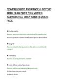 COMPREHENSIVE ASSURANCE & SYSTEMS&NewLine;TOOL EXAM PAPER 2026 VERIFIED&NewLine;ANSWERS FULL STUDY GUIDE REVISION&NewLine;PACK