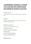 COMPREHENSIVE ASSURANCE & SYSTEMS&NewLine;TOOL EXAM PREP 2026 QUESTION BANK&NewLine;AND ANSWER KEY MASTER COLLECTION