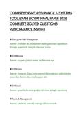 COMPREHENSIVE ASSURANCE & SYSTEMS&NewLine;TOOL EXAM SCRIPT FINAL PAPER 2026&NewLine;COMPLETE SOLVED QUESTIONS&NewLine;PERFORMANCE INSIGHT