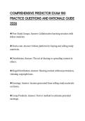 COMPREHENSIVE PREDICTOR EXAM 180&NewLine;PRACTICE QUESTIONS AND RATIONALE GUIDE&NewLine;2026