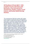 CJE Readiness II Exam Q&A 1&ndash;300 &vert; &NewLine;Complete Practice Questions with &NewLine;Rationales &vert; Pass Guaranteed for &NewLine;Chamberlain&comma; Walden&comma; Capella&comma; Grand &NewLine;Canyon&comma; and Purdue Global Nursing &NewLine;Students 