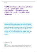 COMSAE Phase 1 Form 114 Actual &NewLine;Exam &vert; 400&plus; Q&A with &NewLine;Rationales &vert; Comprehensive &NewLine;COMLEX Level 1 Prep for Med &NewLine;Students