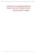 Test Bank for Understanding Medical-Surgical Nursing 7th Edition by Linda S&period; Williams & Paula D&period; Hopper