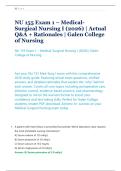 NU 155 Exam 1 &ndash; Medical&NewLine;Surgical Nursing I &lpar;2026&rpar; &vert; Actual &NewLine;Q&A &plus; Rationales &vert; Galen College &NewLine;of Nursing 