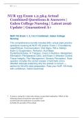 NUR 155 Exam 1&comma;2&comma;3&4 Actual &NewLine;Combined Questions & Answers &vert; &NewLine;Galen College Nursing &vert; Latest 2026 &NewLine;Update &vert; Guaranteed A&plus; 